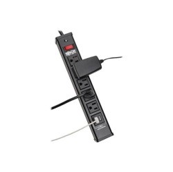 TRIPP LITE Surge Strip 5-Outlet 2 USB Ports 6Ft Cor (Tlm526USBb)