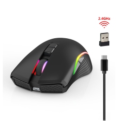 AXGEAR Cordless RGB Gaming Mouse 2.4G Wireless With USB-C Charging -