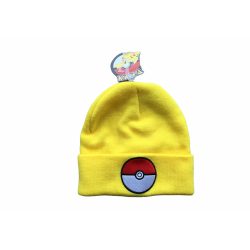JUST 4 GAMES Pokemon Hat One Size Fits All Tuque Pokeball In Yellow