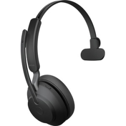 JABRA Evolve2 65 On-Ear Sound Isolating Bluetooth Monaural Headphone With Mic (26599-899-899) - In Black