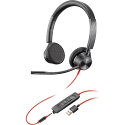 PLANTRONICS Blackwire 3300 On-Ear Noise Cancellation Headphones With Mic (213938-01)