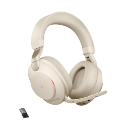 JABRA Evolve2 85 Over-Ear Noise Cancelling Sound Isolating Headphones With Mic (28599-999-998) - In Beige