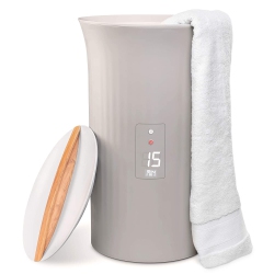 LIVEFINE Live Fine Towel Warmer | Large Bucket Style Luxury Heater \w Led Display, Adjustable Timer, Auto Shut-Off | Fits Up to Two 40” X 70”