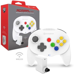 HYPERKIN N64 - "admiral" Premium Wireless Bt Controller for N64 (White) -