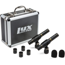 LYXPRO Sdpc2 Stereo Pair Of Pencil Condenser Microphones – Interchangeable Omni, Cardioid & Super Cardioid Capsules Included