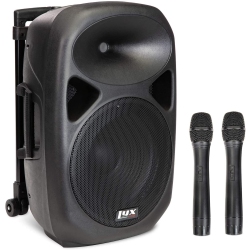 LYXPRO 12 Inch Active Pa Rechargeable Battery Speaker System, Bluetooth, Mp3, USB, Sd Card Slot, Foldable Carry Handle, Easy Carry Wheels-Spa-12 Bat…