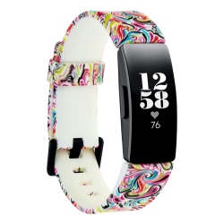STRAPSCO Print Silicone Rubber Watch Band Strap for Fitbit Inspire & Inspire Hr - Short-Medium - Paisley