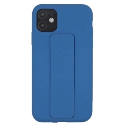CC Topsave Silicone Case With Magnetic Stand And Thin Strap Case for Iphone 12 Mini In Blue