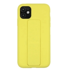 CC Topsave Silicone Case With Magnetic Stand And Thin Strap Case for Iphone 12 Mini In Yellow