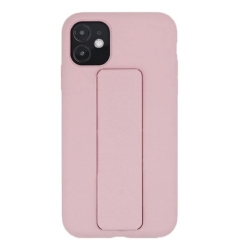CC Topsave Silicone Case With Magnetic Stand And Thin Strap Case for Iphone 12 Mini Sand In Pink