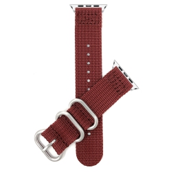 BANDINI Nato Style Canvas Nylon Replacement Watch Strap for Apple Watch Band 42MM (Series 11/10) /41MM / 40MM / 38Mm, Series 11 10 9 8 7 6 5 & Se -