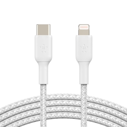 BELKIN Charge/sync Braided USB-C to Lightning Cable 4Ft Charge/sync Cables Caa004Bt1Mwh In White