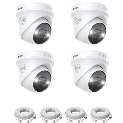 ZOSI 4K 8Mp Add-On Wired Poe Ip Security Camera for Outdoor Surveillance \w 2-Way Audio, Only Work \w Poe Nvr Security System (Model: Zr08Sn