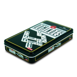 TRADEOPIA Dominoes Double 6 Black And In White