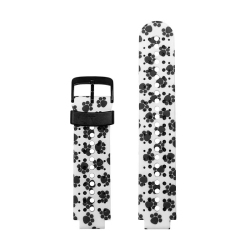 STRAPSCO Print Patterned Silicone Rubber Watch Band Strap for Garmin Forerunner 220 / 230 / 235 / 735Xt / Approach S6 / S20 - Paw Prints