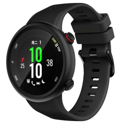 STRAPSCO Silicone Rubber Watch Band Strap for Garmin Forerunner 45 / 45S / Swim 2 - In Black