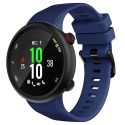 STRAPSCO Silicone Rubber Watch Band Strap for Garmin Forerunner 45 / 45S / Swim 2 - In Blue