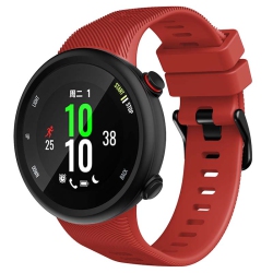 STRAPSCO Silicone Rubber Watch Band Strap for Garmin Forerunner 45 / 45S / Swim 2 - In Red