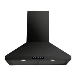 AGUA CANADA - Hamlet Matte - 30" Pyramid Range Hood Wall Mount, 500 Cfm W/ Led Lights In Black