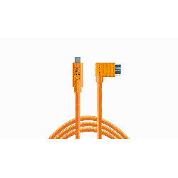 TETHER TOOLS Tetherpro USB-C to 3.0 Micro-B Right Angle In Orange