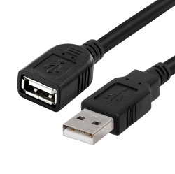 CMPLE - USB Extension Cable 10Ft USB 2.0 Cable Male to Female Type A USB Extender for External Hard Drive, Web Cam, HDD, Printer - In Black