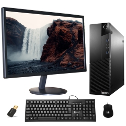LENOVO Refurbished (Good) - Thinkcentre M73 Sff Desktop PC | Intel Core I5-4570 3.2Ghz 8GB Ddr3 Ram 256GB SSD | Windows10 Pro Brand 20 Inch