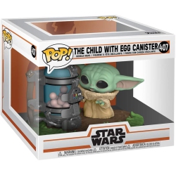 FUNKO Pop Star Wars The Mandalorian 3.75 Inch Action Figure - The Child Baby Yoda With Egg Canister #407