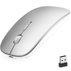 ANTHRODESK Slim Wireless Mouse for Bluetooth 2.0/3.0/4.0, Up to 1600 Dip, Compatible With Windows, Macos, Android, Iphone/ipad (Grey)