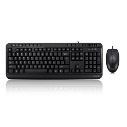 ADESSO Antimicrobial Multimedia Desktop Keyboard & Mouse Combo - French - (Akb-132Cb-Fr)