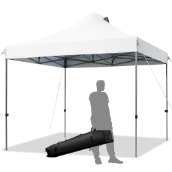 COSTWAY 10' X 10' Portable Pop Up Canopy Event Party Tent Adjustable W/roller Bag