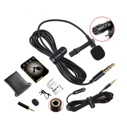 SPEEDEX Audio 3.5MM Lavalier Lapel Clip On Microphone for Computer, Cameras And Smartphones In Green