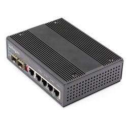 STARTECH.COM Startech Industrial 5 Port Gigabit Ethernet Switch W/4 Poe Rj45 +2 Sfp Slots 30W 802.3At Poe+ 12-48Vdc 10/100/1000 Mbps -40C to 75C