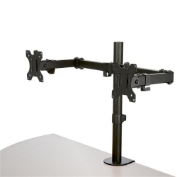 STARTECH.COM Startech Desk Mount Dual Monitor Arm - Ergonomic Vesa Compatible Mount for Up to 32 Inch Display - Desk Clamp / Grommet - Articulating