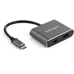 STARTECH.COM Startech USB C Multiport Video Adapter - 4K 60Hz USB-C to HDMI 2.0 Or Mini Displayport 1.2 Monitor Display Adapter - Hbr2 HDr