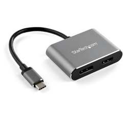 STARTECH.COM Startech USB C Multiport Video Adapter - 4K 60Hz USB-C to HDMI 2.0 Or Displayport 1.2 Monitor Adapter - Hbr2 HDr - USB Type-C 2-In-1