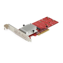 STARTECH.COM Startech Dual M.2 PCie SSD Adapter Card - X8 / X16 Dual Nvme Or Ahci M.2 SSD to PCi Express 3.0 - M.2 Ngff PCie (M-Key) Compatible