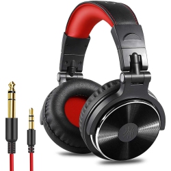 ONEODIO Adapter-Free Dj Headphones for Studio Monitoring And Mixing, Sound Isolation, 90Â° Rotatable Housing \w Top Protein Leather Earcups, 50Mm