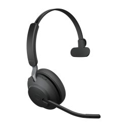 JABRA Evolve2 65 On-Ear Noise Cancelling Sound Isolating Truly Wireless Bluetooth 5.0 Headsets With Mic -USB-A- Black(26599-889-999)