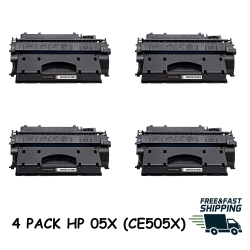 BESTONER 4 Pack HP 05A (Ce505A)/05A/505A/05/ce505 Toner Cartridge HP Laserjet P2055Dn/hp Laserjet P2055X/hp Laserjet P2055D In Black