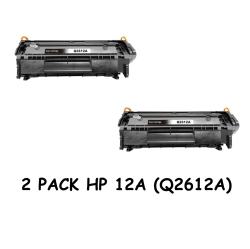BESTONER 2 Pack HP 12A (Q2612A)/2612A/12A/q2612/hp12A Toner Cartridge 1012/1018/1020/1022/3015/3020/3030/3050/3052/3055 In Black