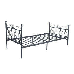 FURNITURER Twin Size, Mattress Foundation Bed Frames \w Special Headboard And Footboard Sturdy Metal Platform Frame Assemble Easily Mattress (, Twin)