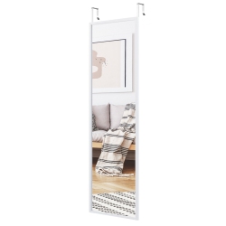 GYMAX Door Wall Mounted Mirror Full Length Hanging Mirror Bedroom Bathroom In White