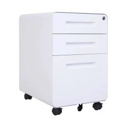 EFFYDESK Moderncabinet - Best Minimalist Heavy-Duty Filing Cabinet \w Lockable Drawers And Rolling Casters - Mobile File Cabinet for Home Office
