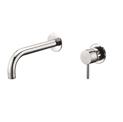 AGUA CANADA - Rufus - Chrome-Plated Brass Finish Wall Mounted Bathroom Basin Faucet Round Single Lever