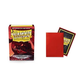 DRAGON SHIELD Deck Protective Sleeves for Gaming Cards Standard Size (100 Sleeves) In Crimson