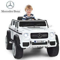 GYMAX 12V Licensed Mercedes-Benz Kids Ride On Car Rc Motorized Vehicles W/ Trunk