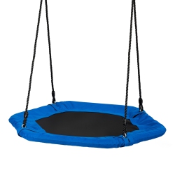 GYMAX Portable Hexagon Tree Swing Kids Play Set 37" W/ Adjustable Height