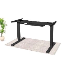 EFFYDESK Business Electric Height Adjustable Home Office Computer Standing Desk With Cable Management Tray - Frame (Frame Only/no Tabletop) In Black