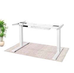 EFFYDESK Business Electric Height Adjustable Home Office Computer Standing Desk With Cable Management Tray - Frame (Frame Only/no Tabletop) In White