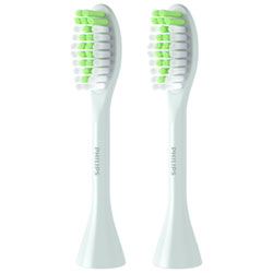 Philips One by Sonicare Replacement Brush Head (BH1022/06) - 2 Pack - Black